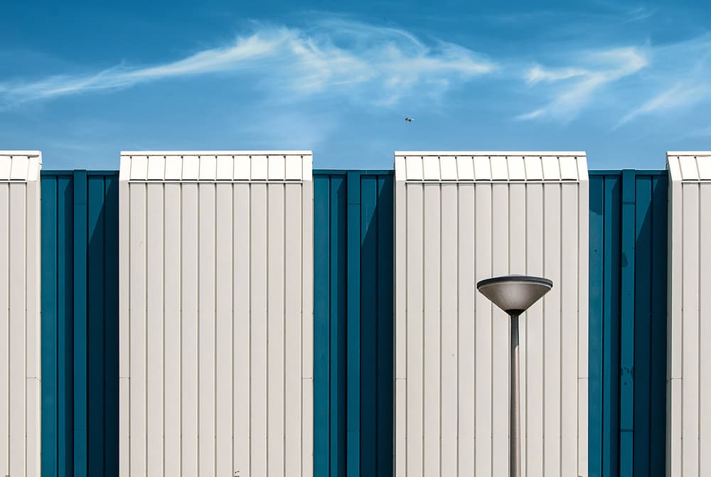 Modern Blue Architecture by Henk van Maastricht — canvas wall art