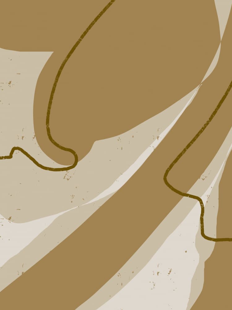 Earthy Abstract Curves by Yuli Saputra — canvas wall art