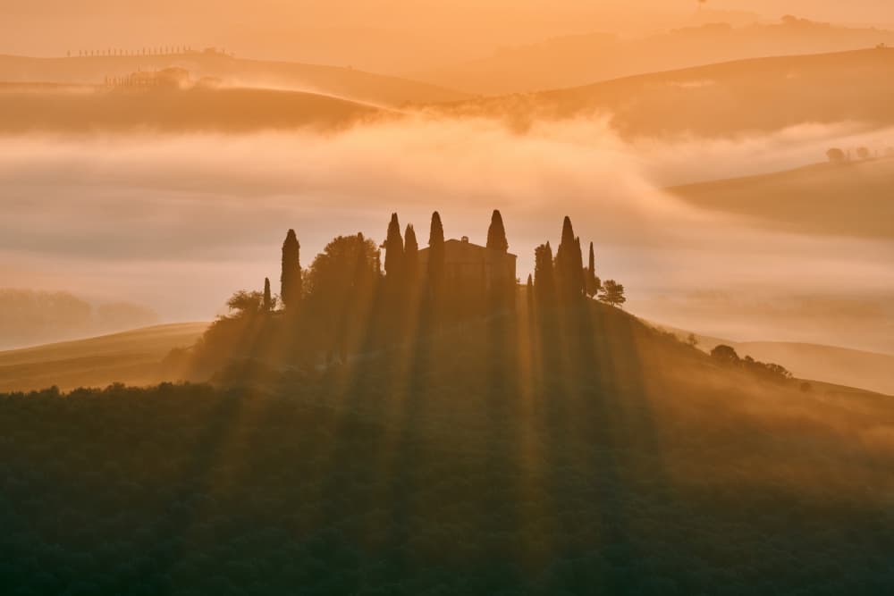 Tuscan Morning Mist by Martin Froyda — canvas wall art