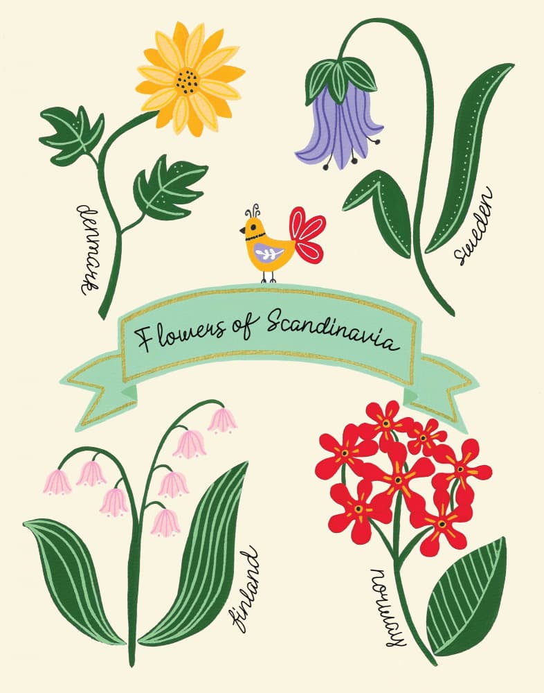 Flowers Of Scandinavia by Sara Coulter — canvas wall art