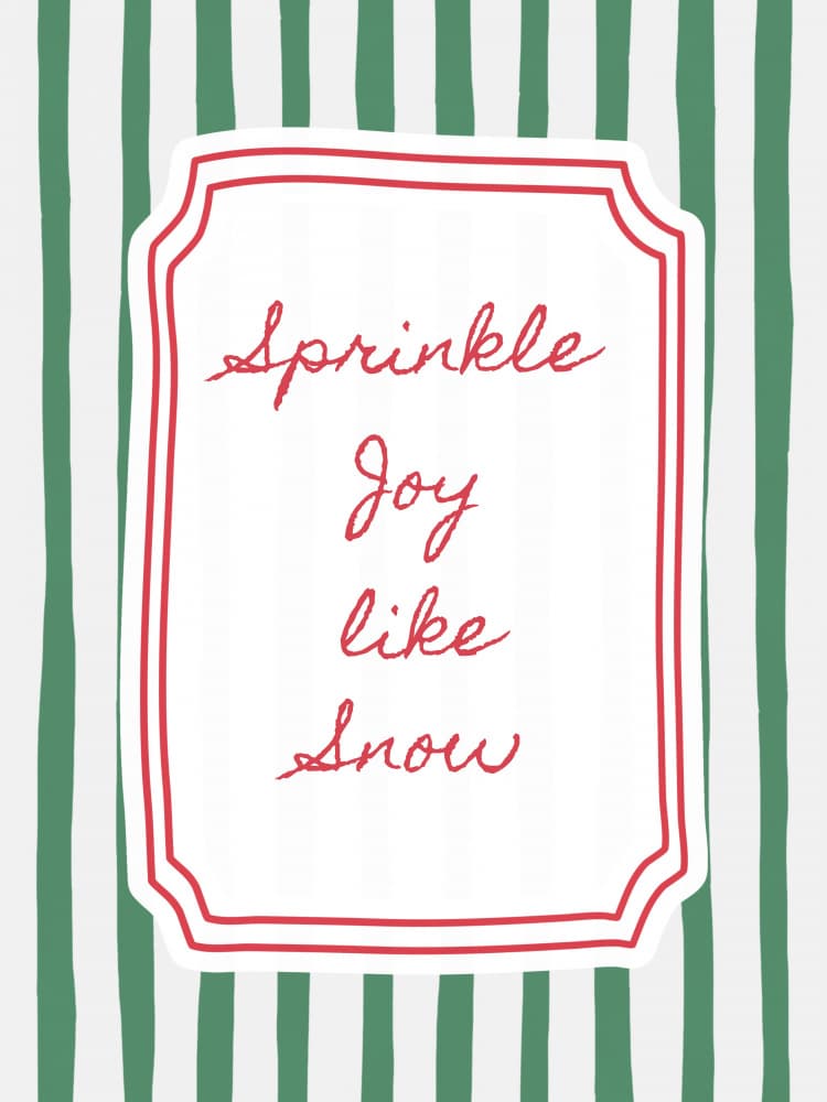 Sprinkle Joy Like Snow by Jolly and Dash — canvas wall art