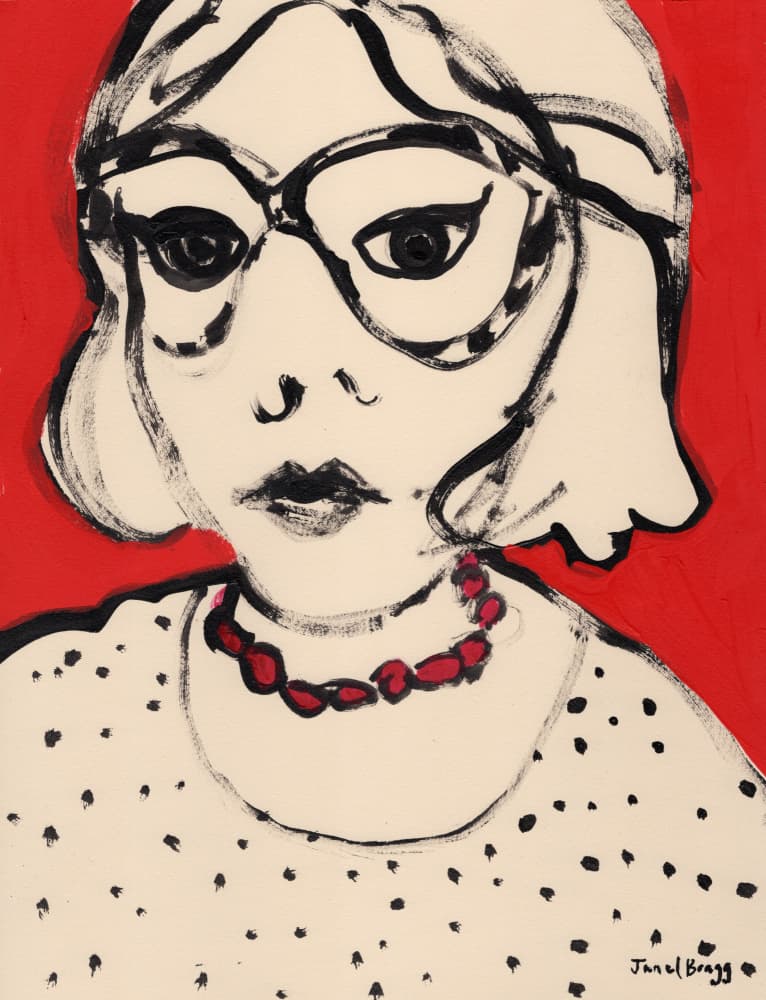 Bold Woman In Red by Janel Bragg — canvas wall art