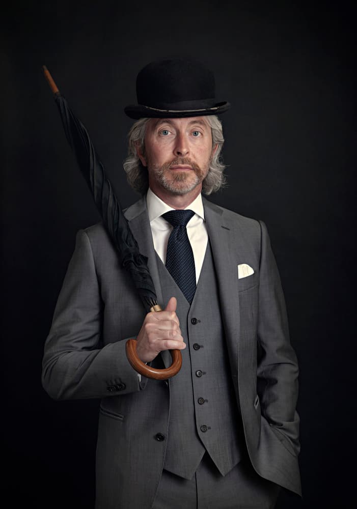 Dapper Gentleman Portrait by Baden Bowen — canvas wall art