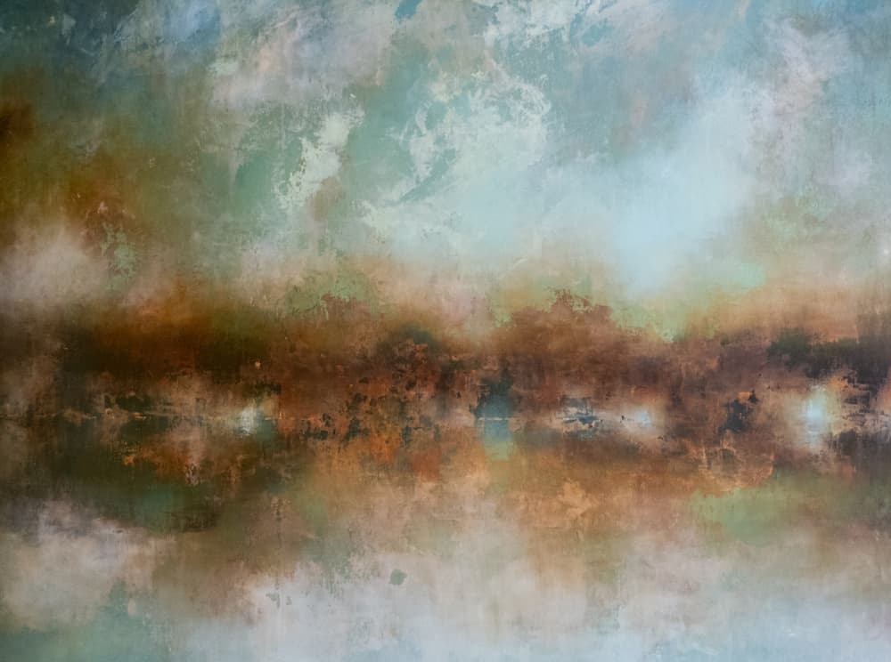 Misty Abstract Landscape by Nizaket Sinanovska — canvas wall art