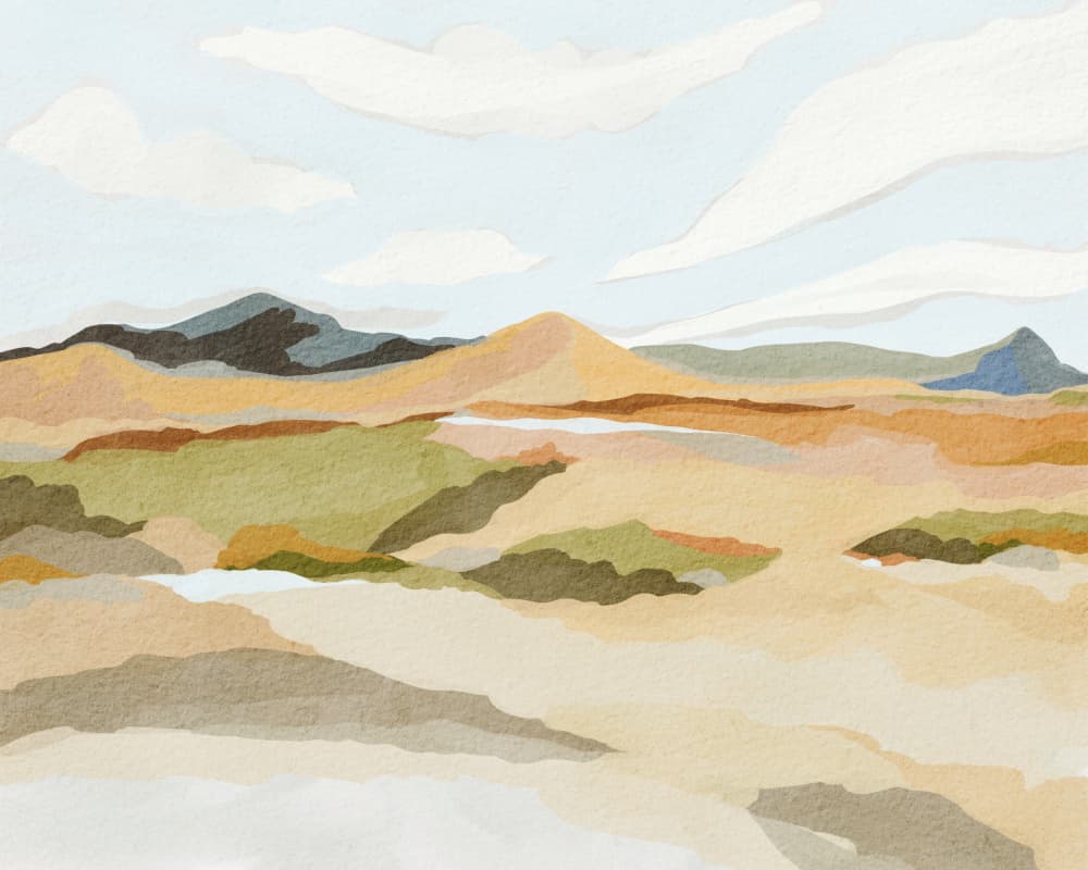 Abstract Mountain Valley by Nikita Jariwala — canvas wall art