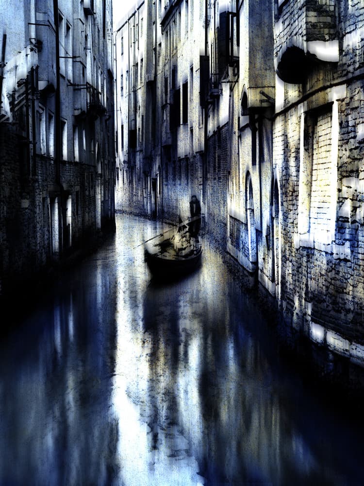 Venetian Canal Reflections by Margit Lisa Pinggera — canvas wall art