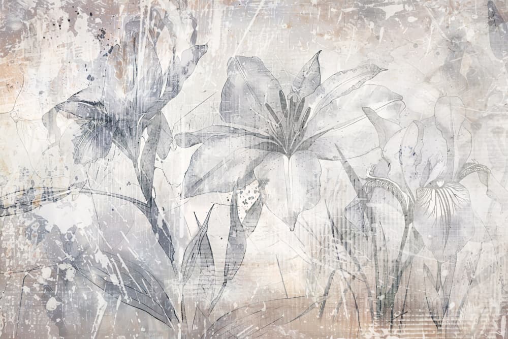 Faded Botanical Sketches by Rafal Kulik — canvas wall art