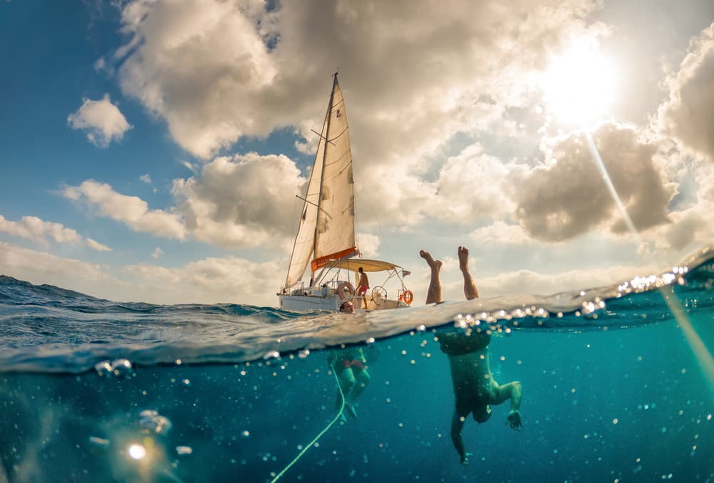 Sunlit Sail And Dive by Ido Meirovich — canvas wall art