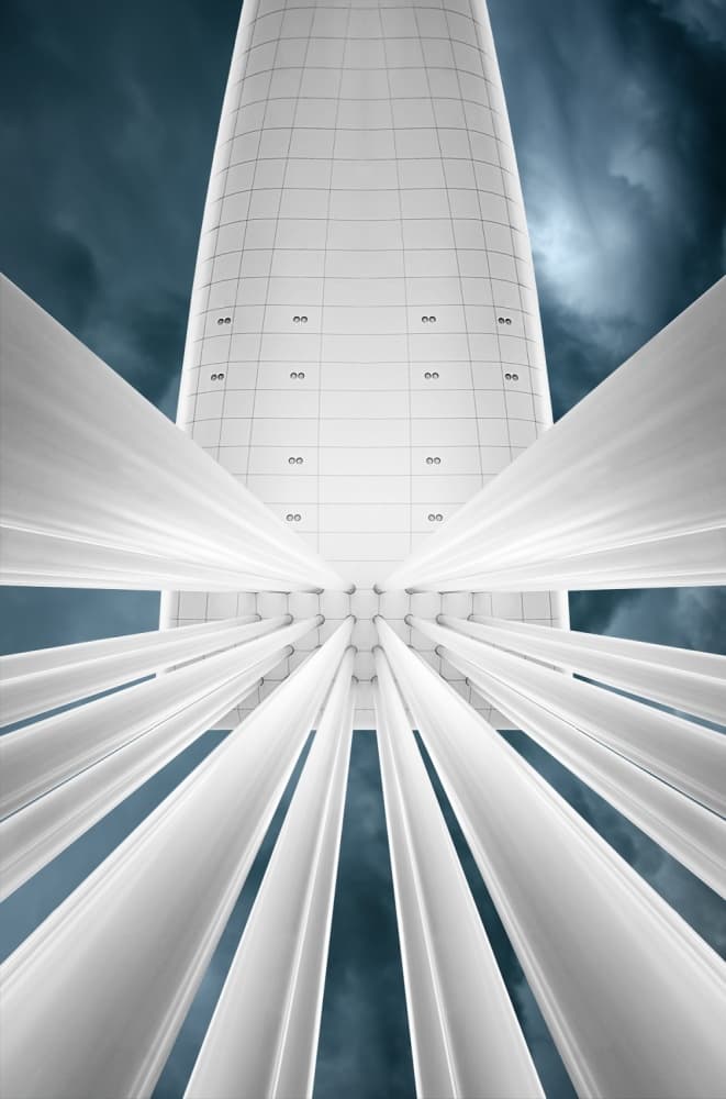Sleek Architectural Lines by Michiel Hageman — canvas wall art
