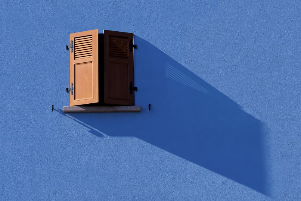 Blue Wall Window Shadow by Streiff Marcel — canvas wall art