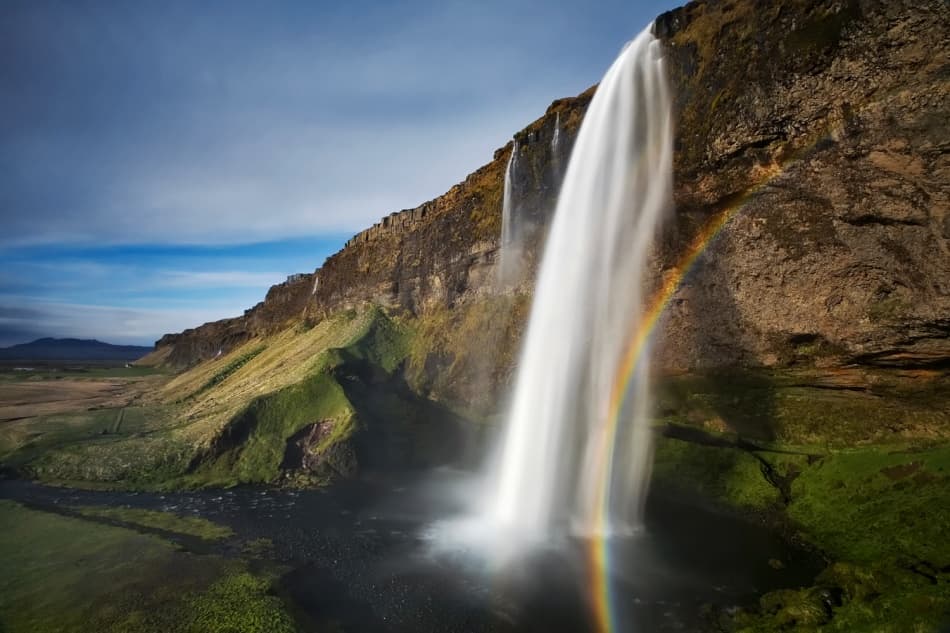 Rainbow Waterfall Landscape by Bragi Ingibergsson - BRIN — canvas wall art