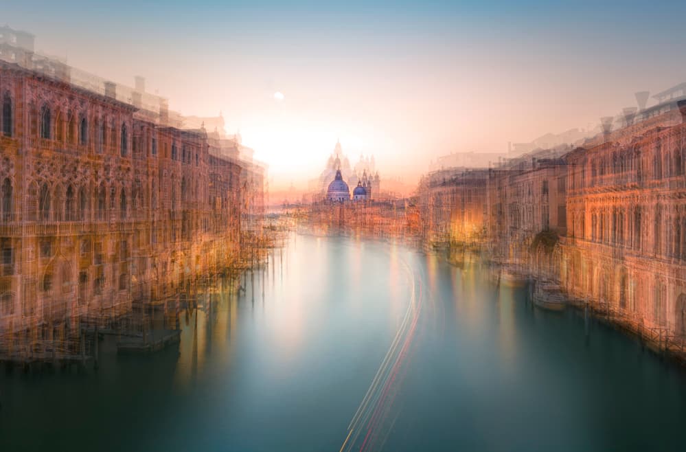 Venice Grand Canal Sunset by Larry Deng APA — canvas wall art