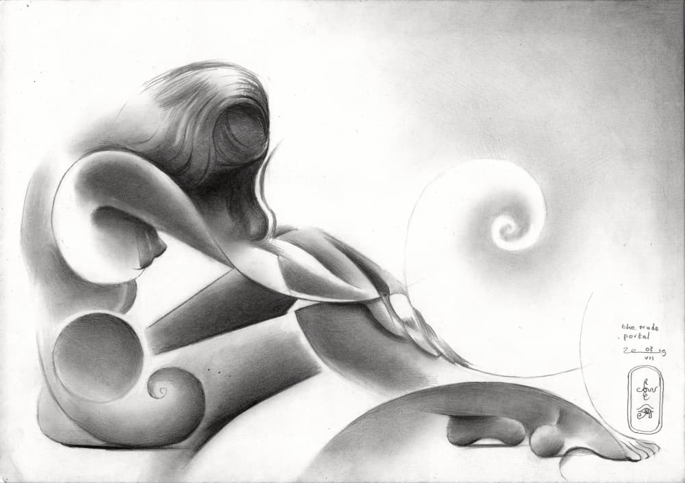 Elegant Abstract Figure by Corné Akkers — canvas wall art