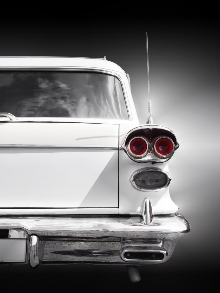 Classic Car Taillights by Beate Gube — canvas wall art