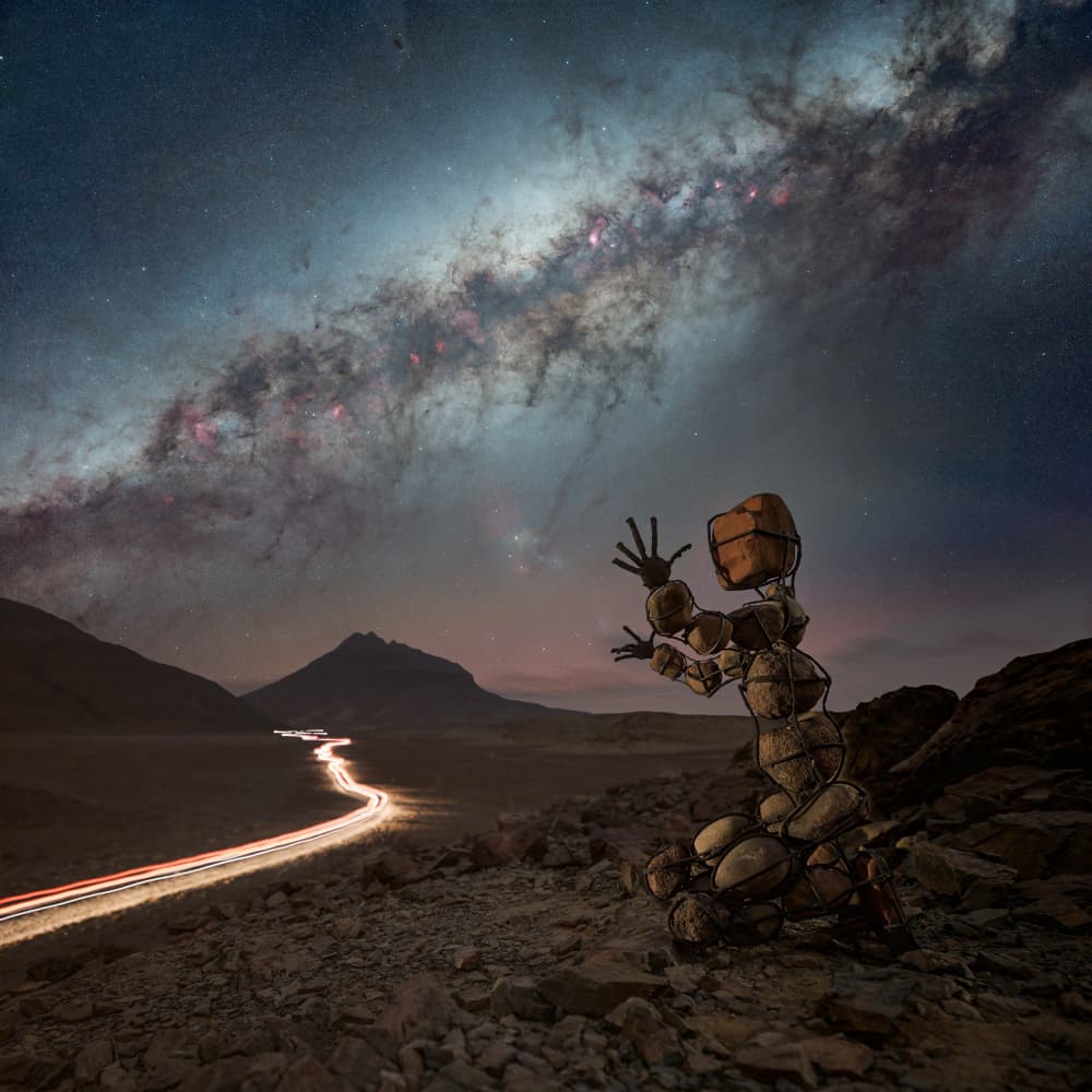 Milky Way Desert Sculpture by Vikas Chander — canvas wall art