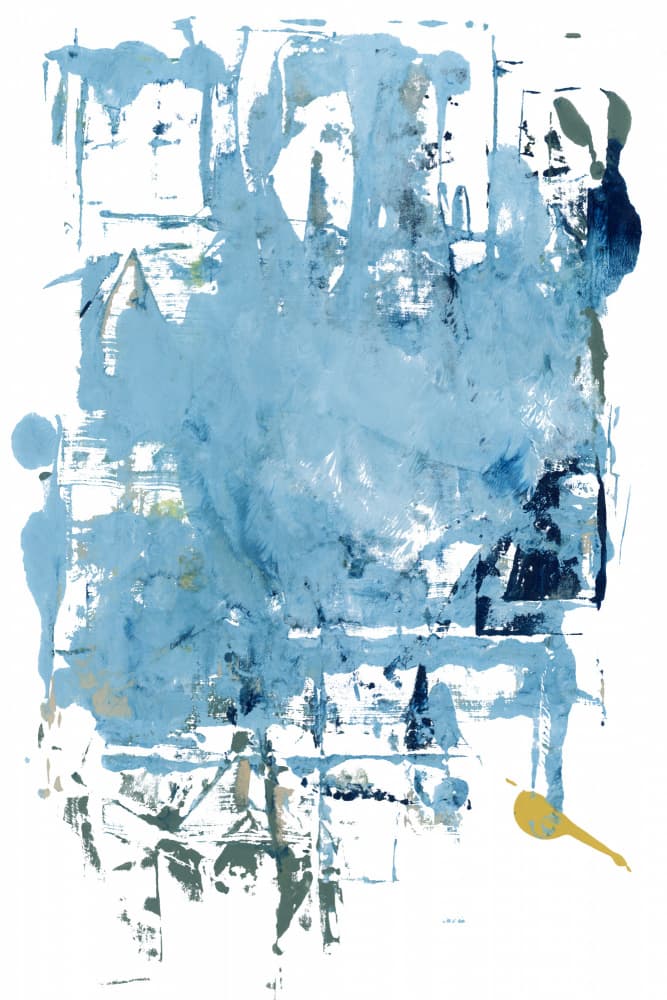 Blue Abstract Flow by cartissi — canvas wall art