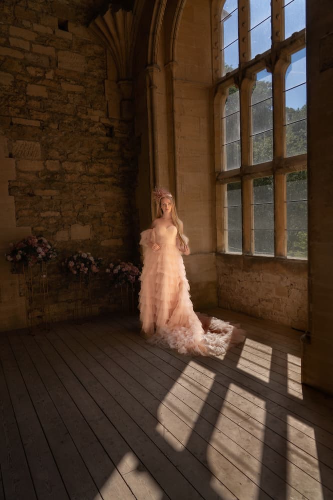Princess in Peach Gown by Colin Dixon — canvas wall art