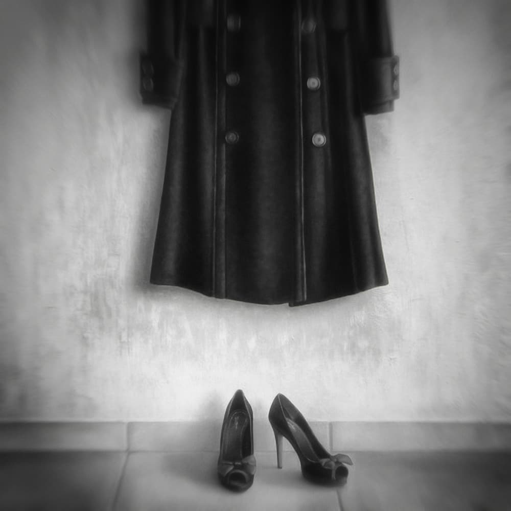 Black Coat High Heels by Holger Droste — canvas wall art