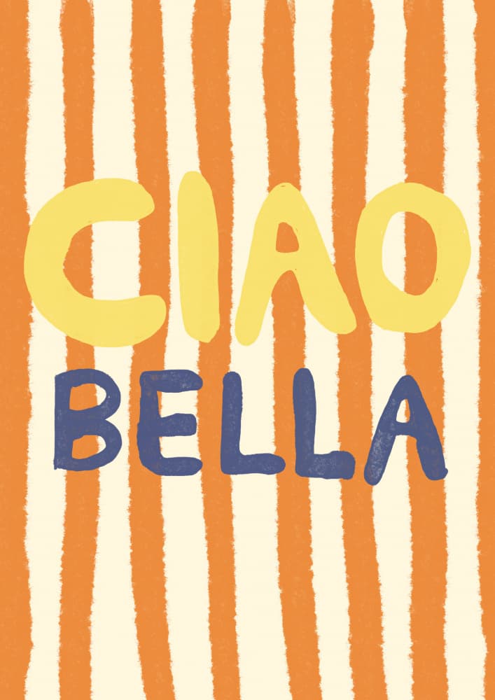 Ciao Bella Stripes by Studio Dolci — canvas wall art