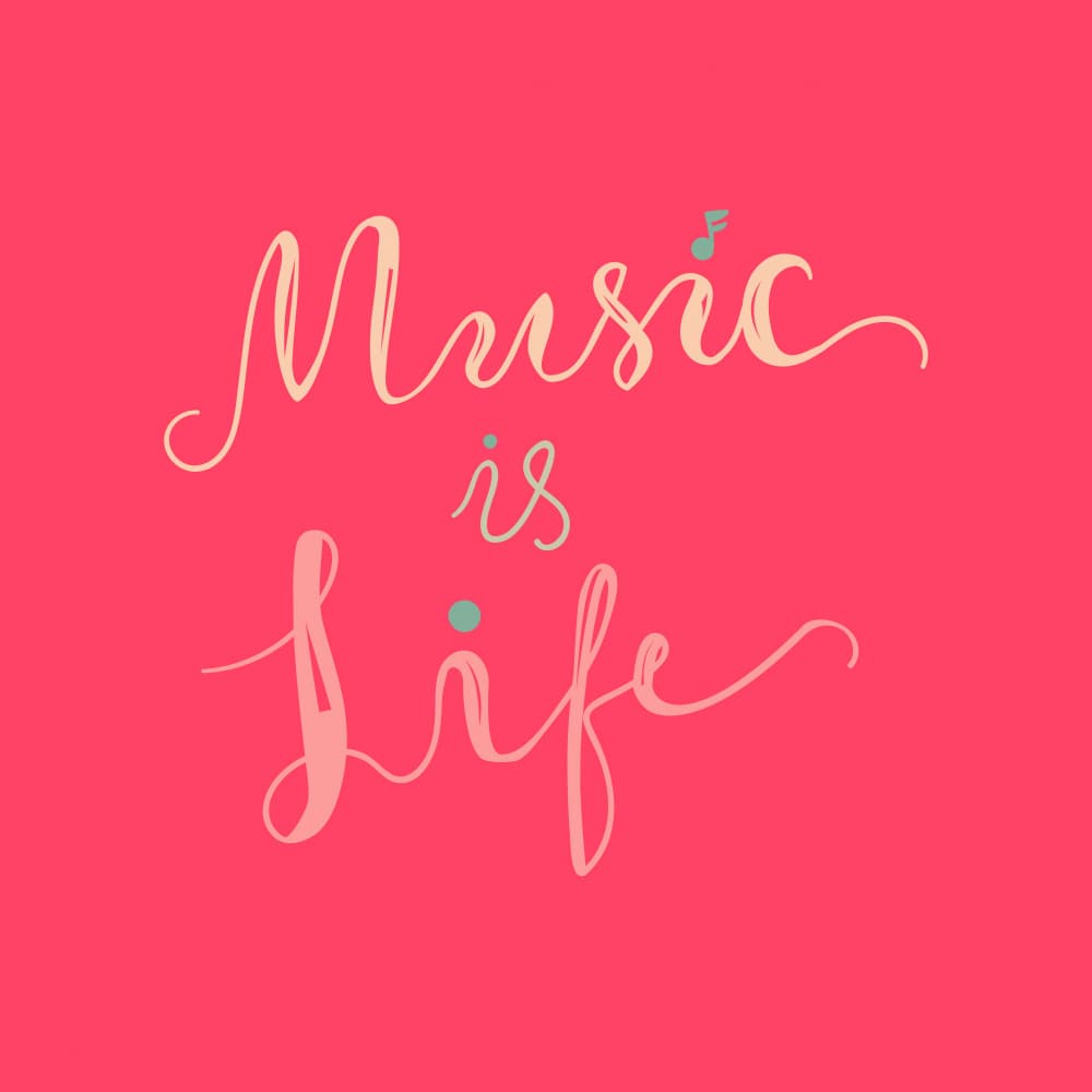 Music Is Life Quote by Marika Barsrsind — canvas wall art