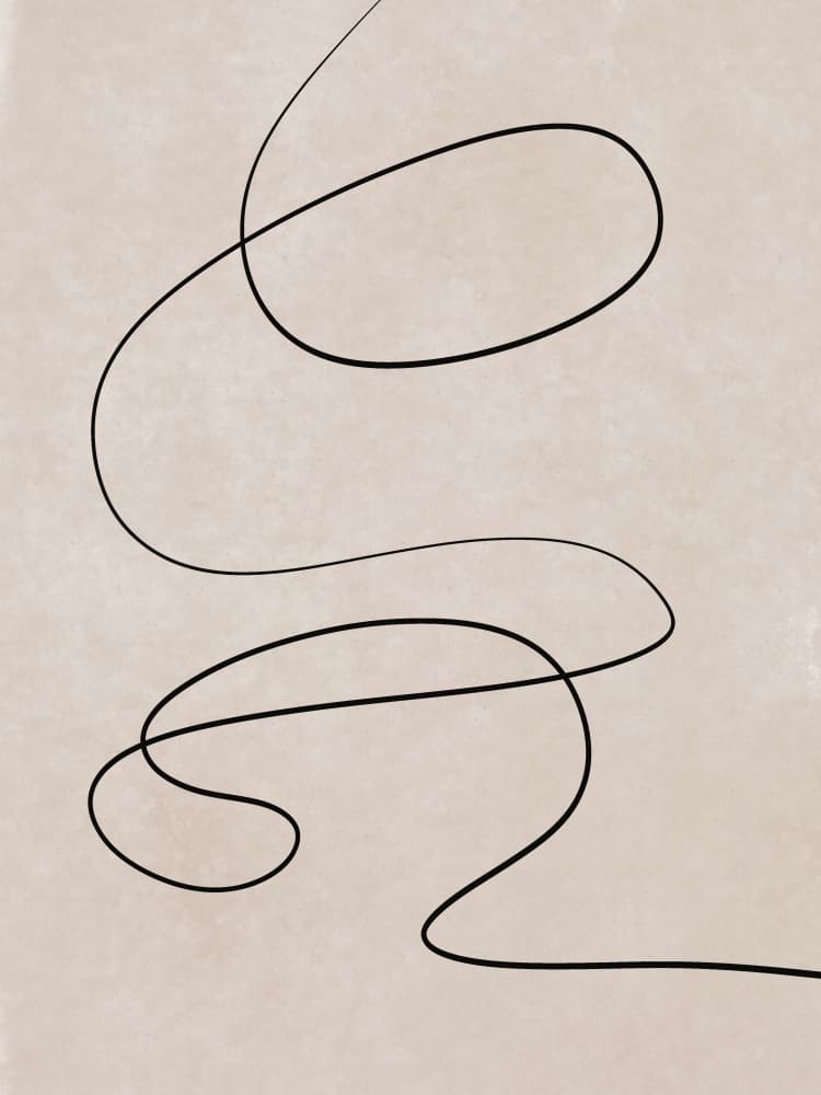 Elegant Abstract Swirl by Little Dean — canvas wall art