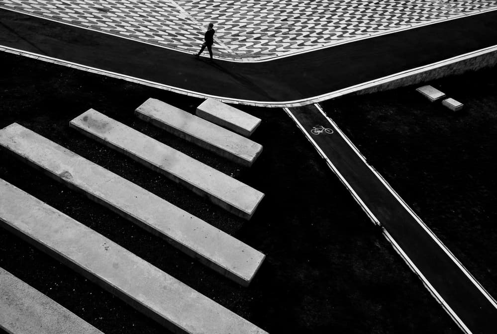 Urban Geometry Walk by Ali Ayer — canvas wall art
