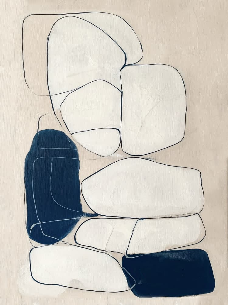 Balanced Abstract Forms by Flow Line — canvas wall art
