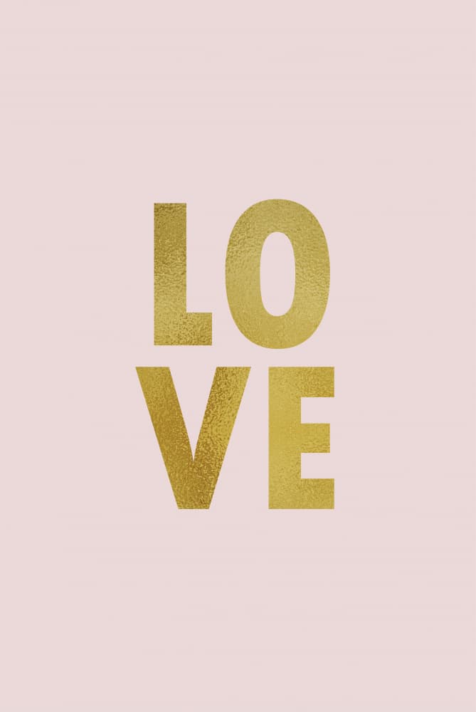 Love in Gold by Oju Design — canvas wall art