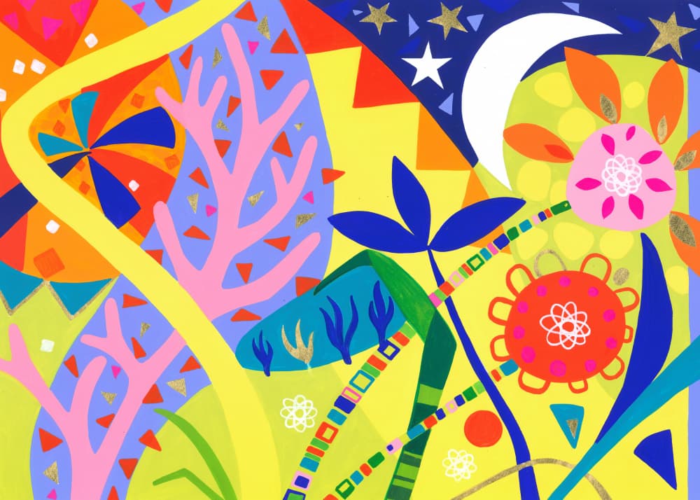 Crescent moon Path by Isabelle Brent — canvas wall art