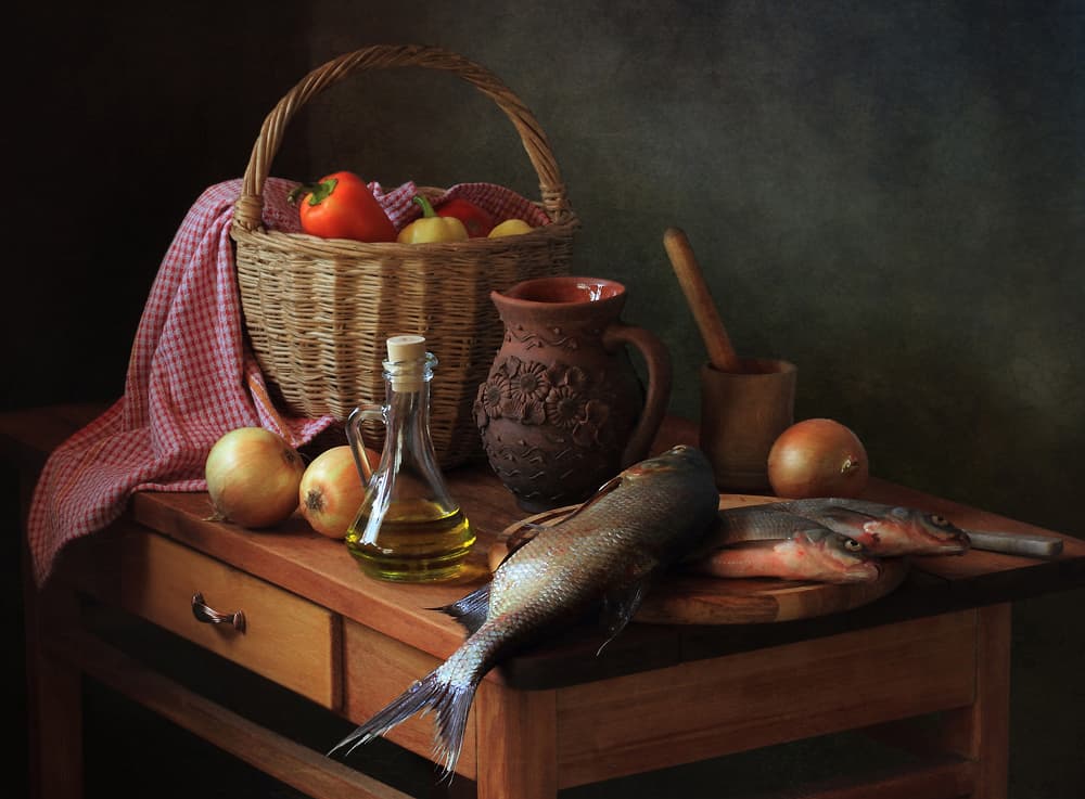 Rustic Kitchen Bounty by Tatyana Skorokhod — canvas wall art