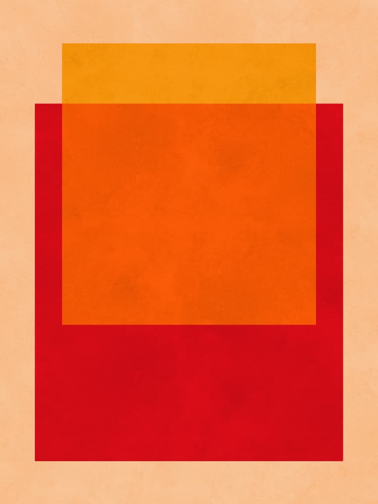 Warm Geometric Blocks by Vitor Costa — canvas wall art