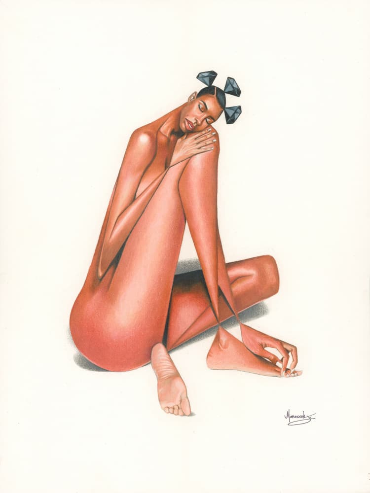 Stylized Diamond Woman by Manasseh Johnson Sr. — canvas wall art