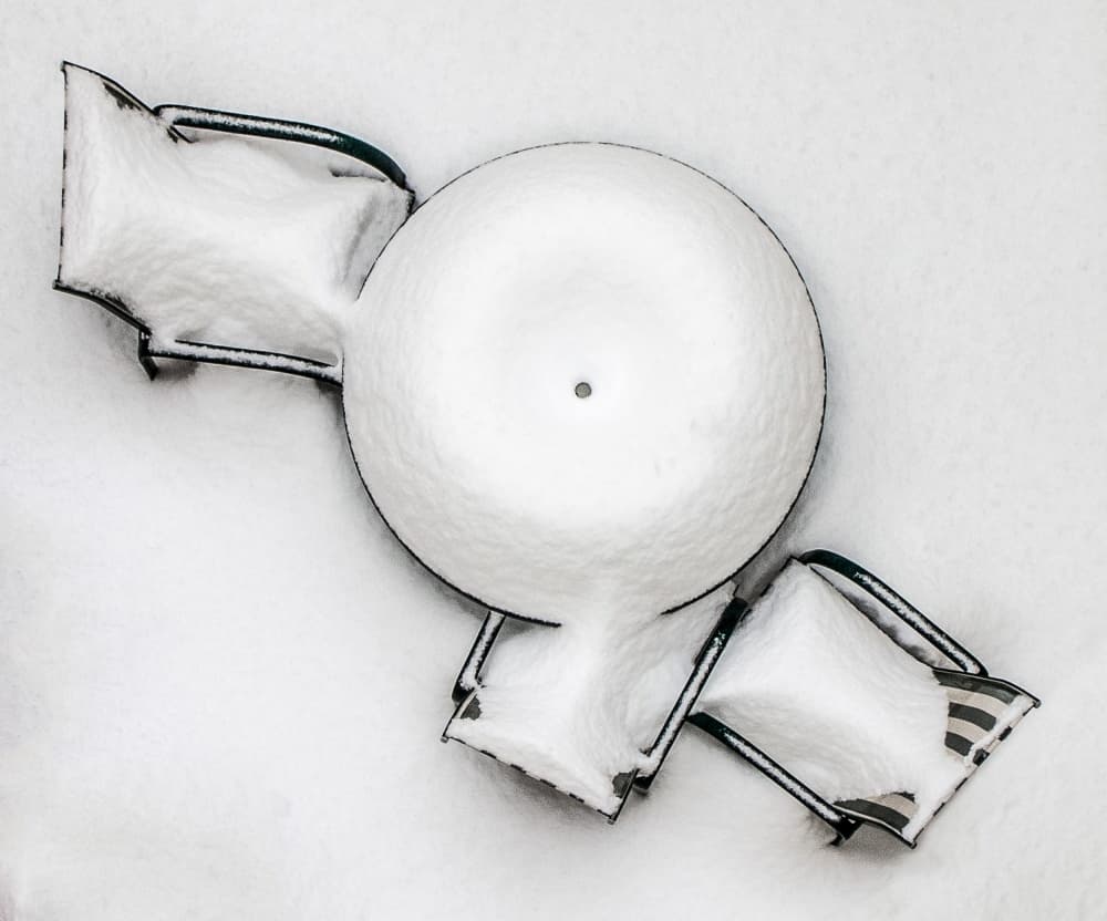 Snowy Candy Shape by Jay Heiser — canvas wall art