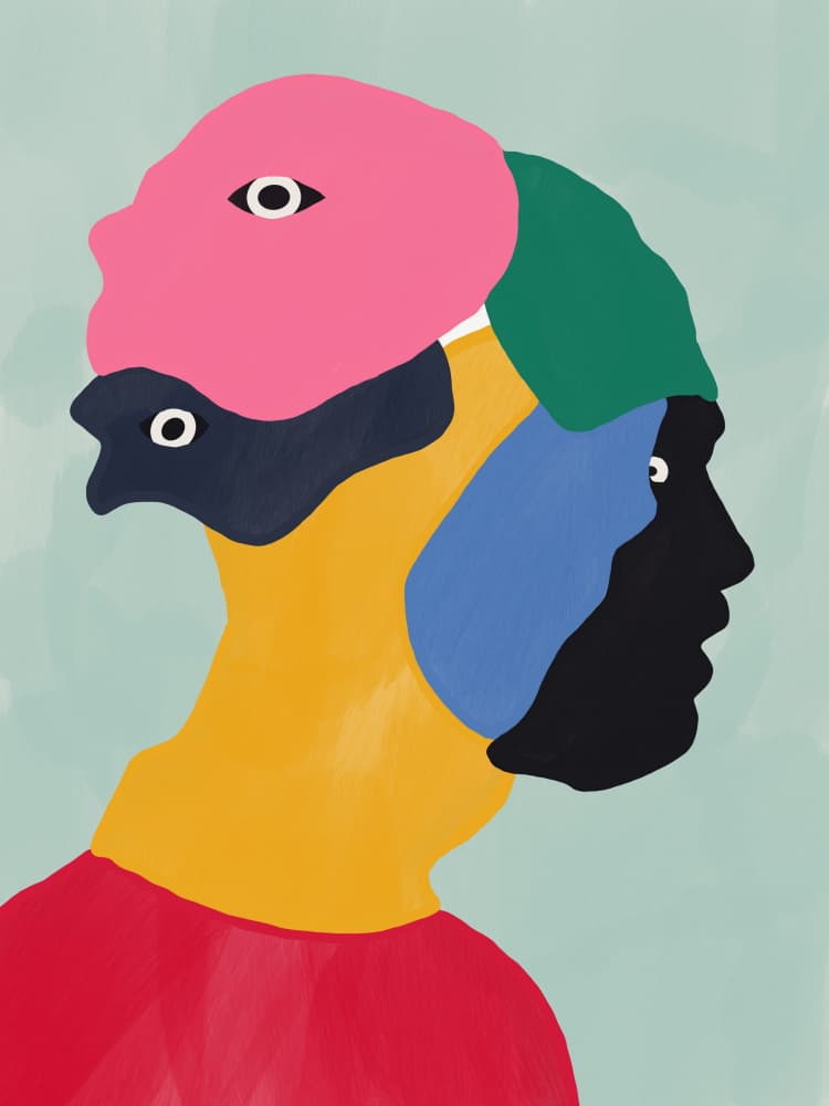 Colorful Abstract Minds by Little Dean — canvas wall art