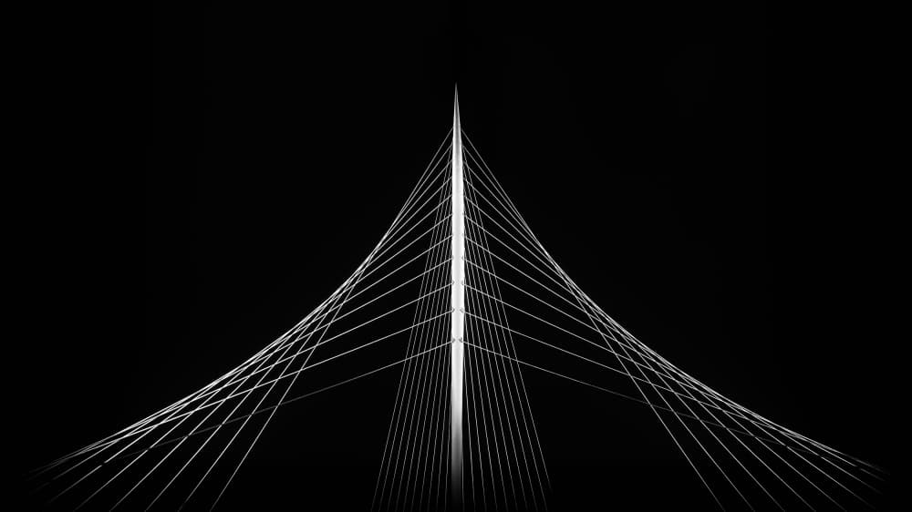 Minimalist Bridge Architecture by piXXelpark — canvas wall art