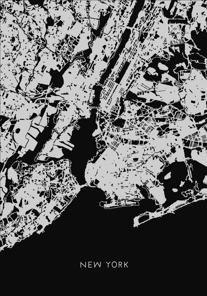 New York City Map by Pictufy Studio II — canvas wall art