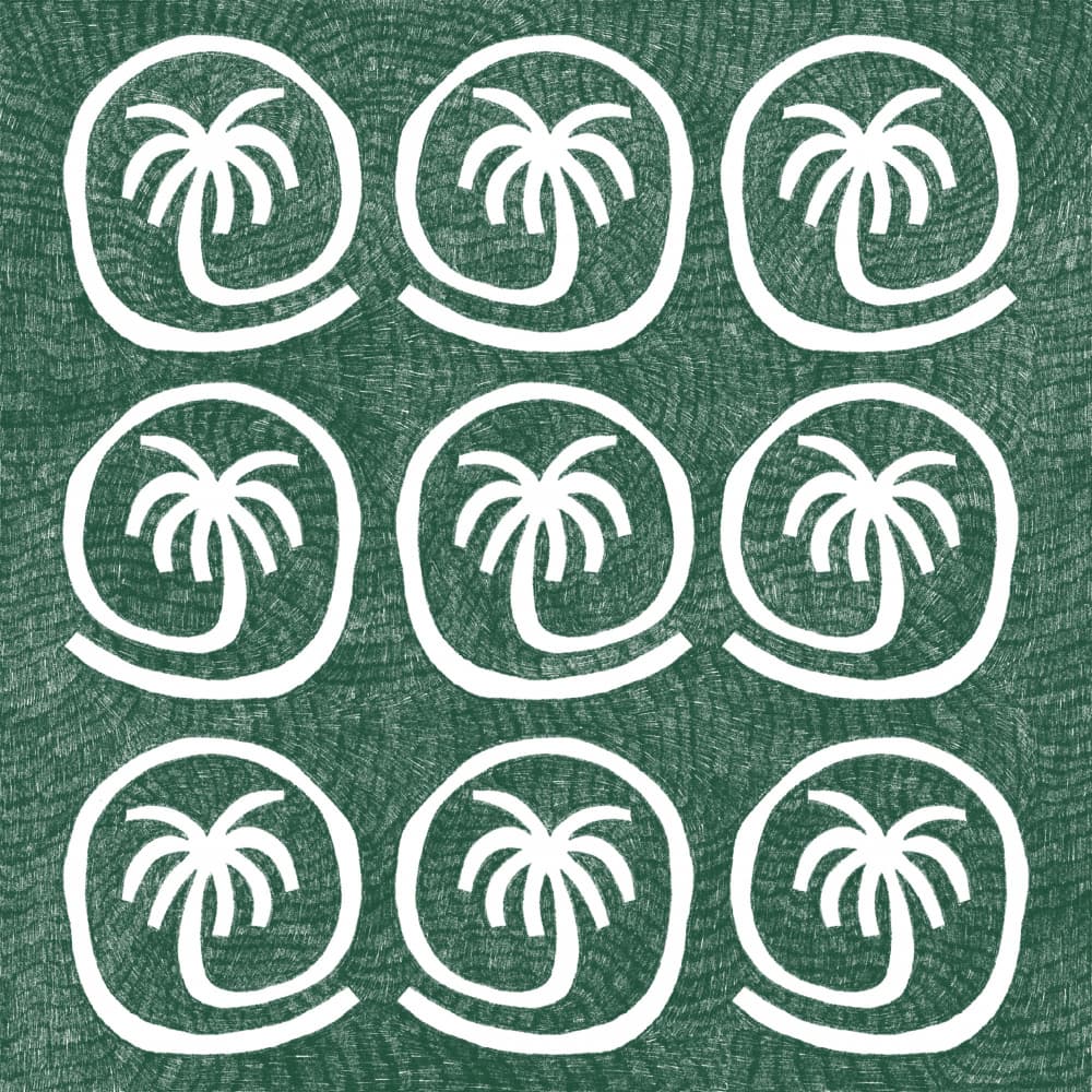 Tropical Palm Pattern by Shatha Al Dafai — canvas wall art