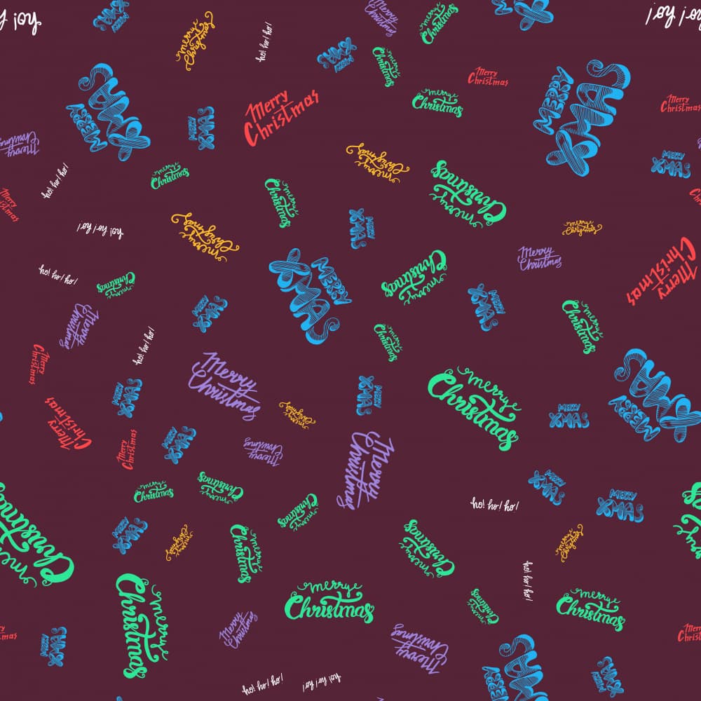 Joyful Christmas Typography by Marika Barsrsind — canvas wall art
