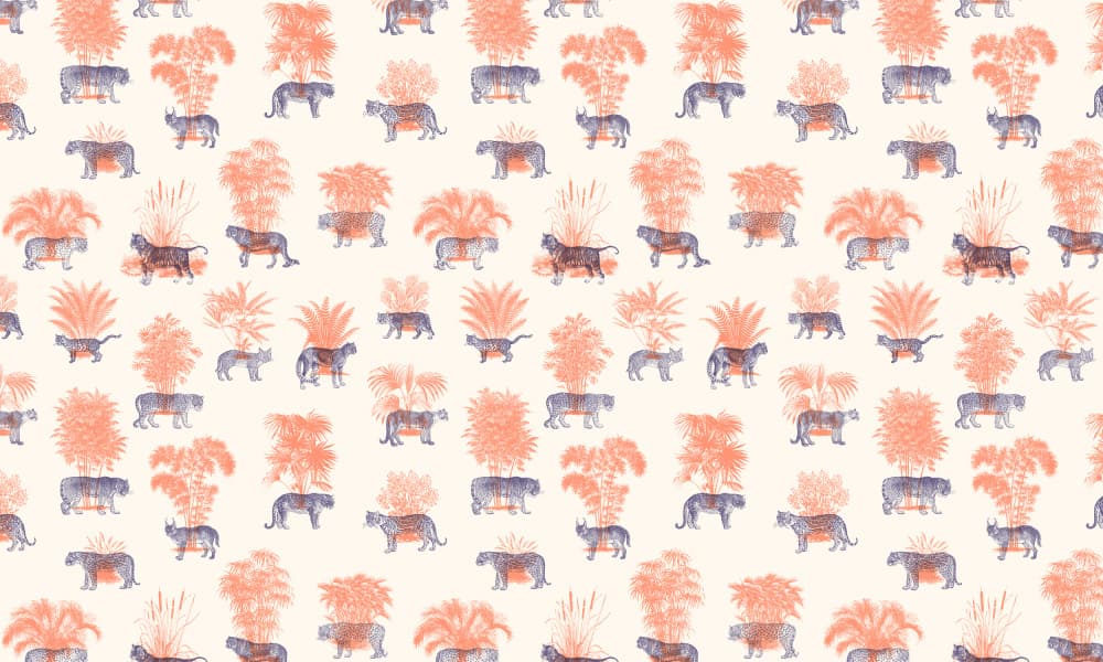 Tropical Tiger Pattern by Florent Bodart — canvas wall art