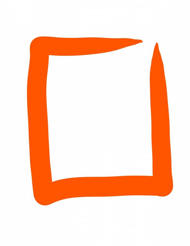 Orange Square Frame by Nicholas — canvas wall art