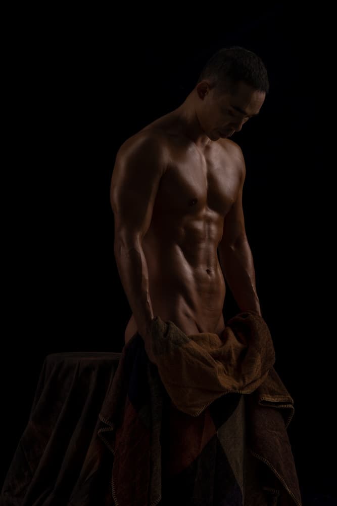 Contemplative Male Form by QYun — canvas wall art