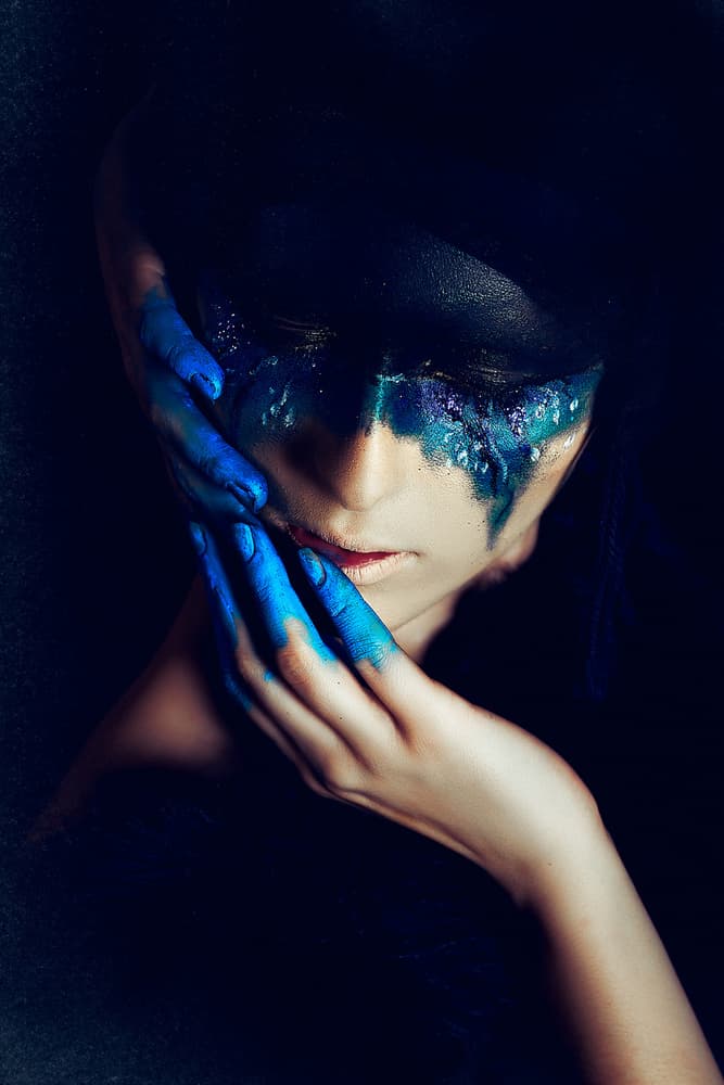 Blue Painted Mystery by Ruslan Bolgov — canvas wall art