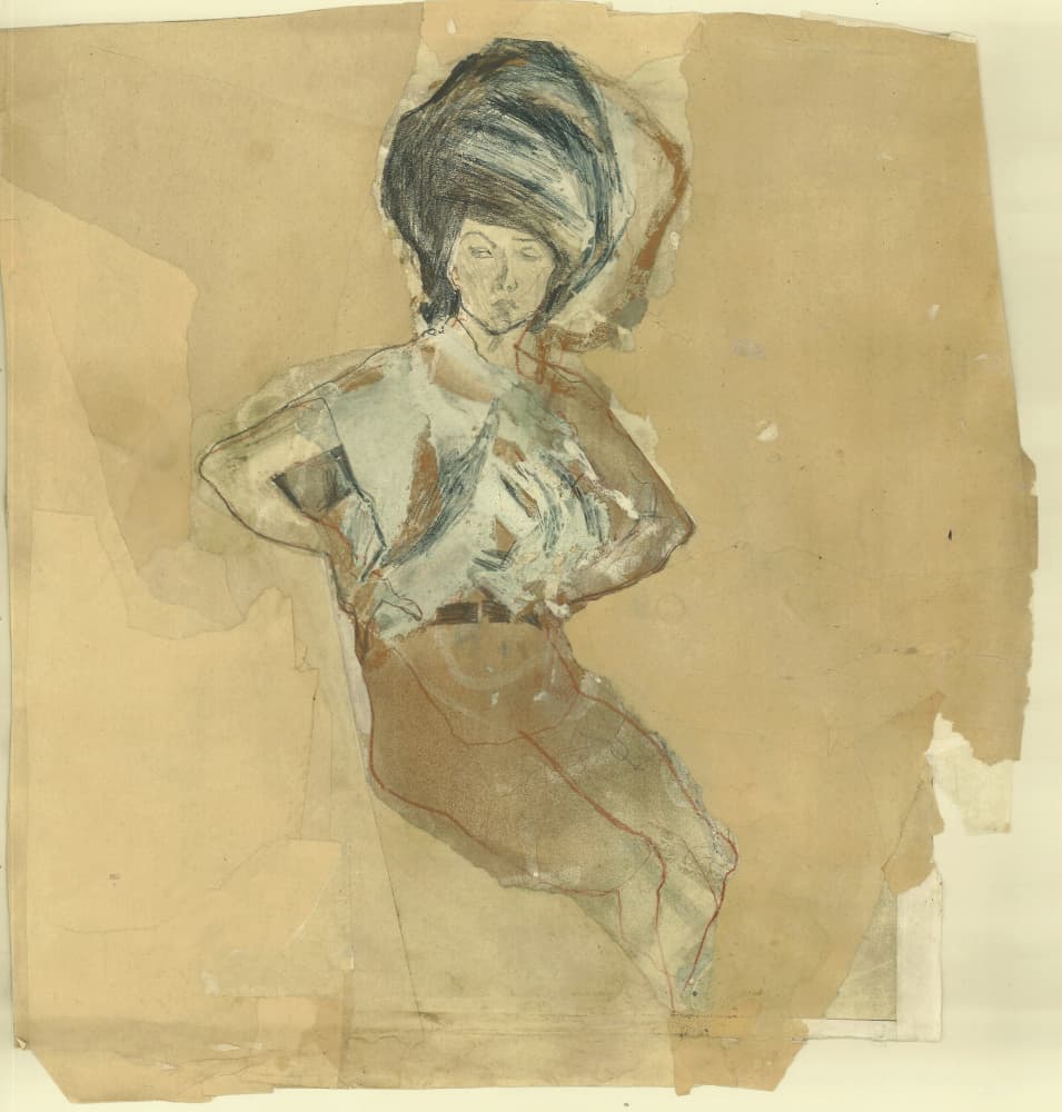 Chic Woman's Portrait by Ute Rathmann — canvas wall art