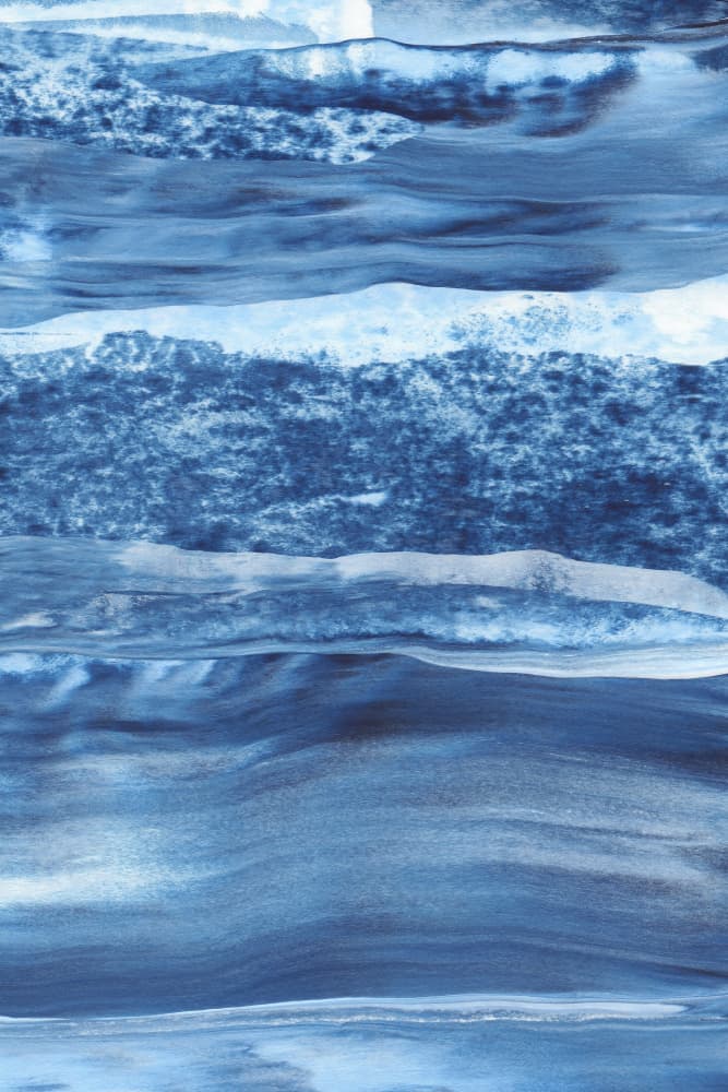 Blue Texture Flowing Vertical Lines by uplusmestudio — canvas wall art