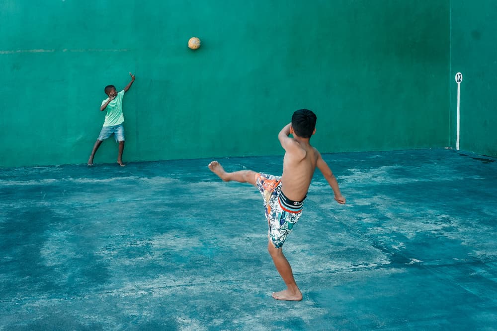 Youth Soccer Game by Andy Bauer — canvas wall art