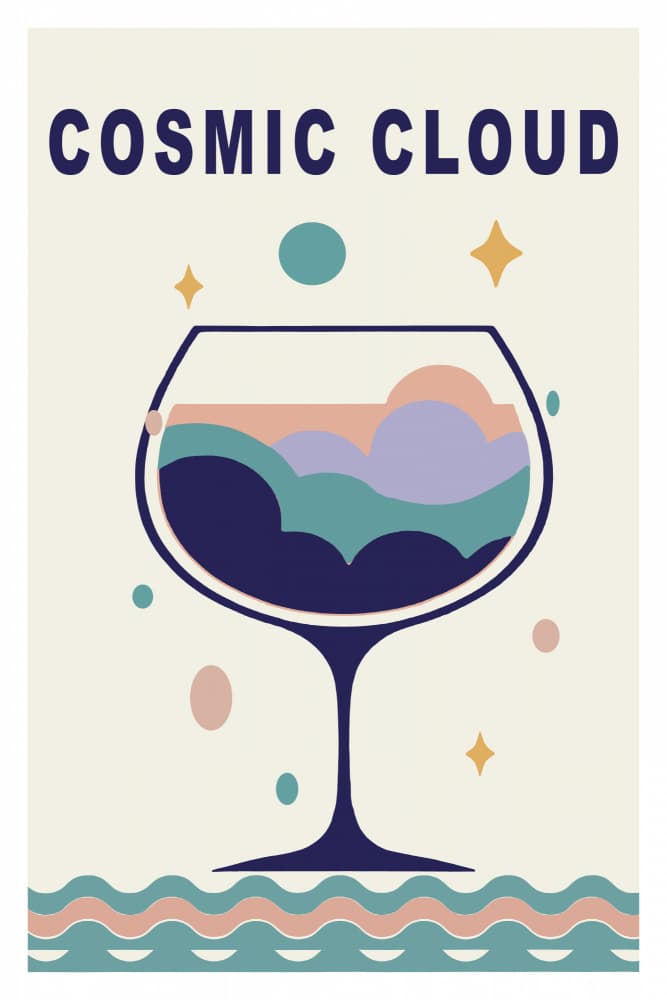 Cosmic Cloud Glass by casa cartissi — canvas wall art