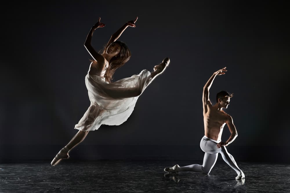 Elegant Ballet Dancers by Libby Zhang — canvas wall art