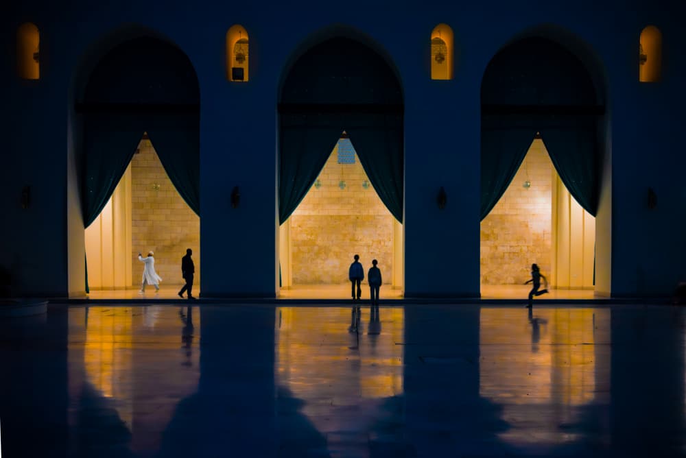 Night Arches Reflection by Asmaa ElTouny — canvas wall art