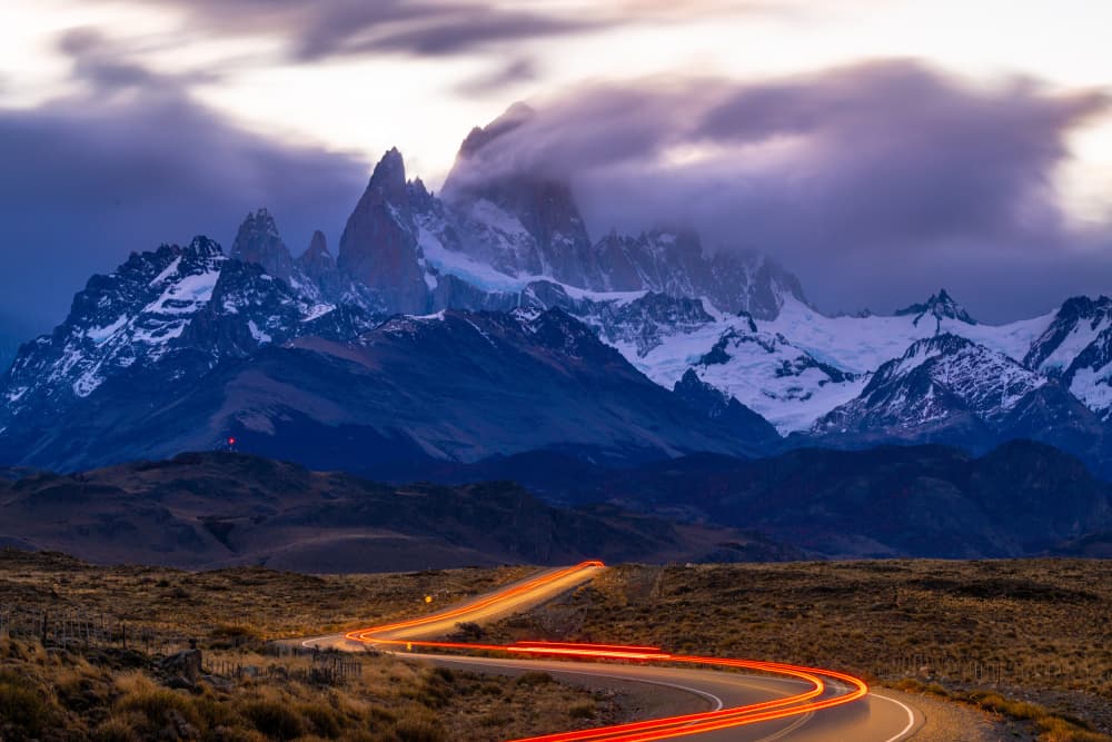 Winding Road Twilight Mountains by Wenjin Yu — canvas wall art