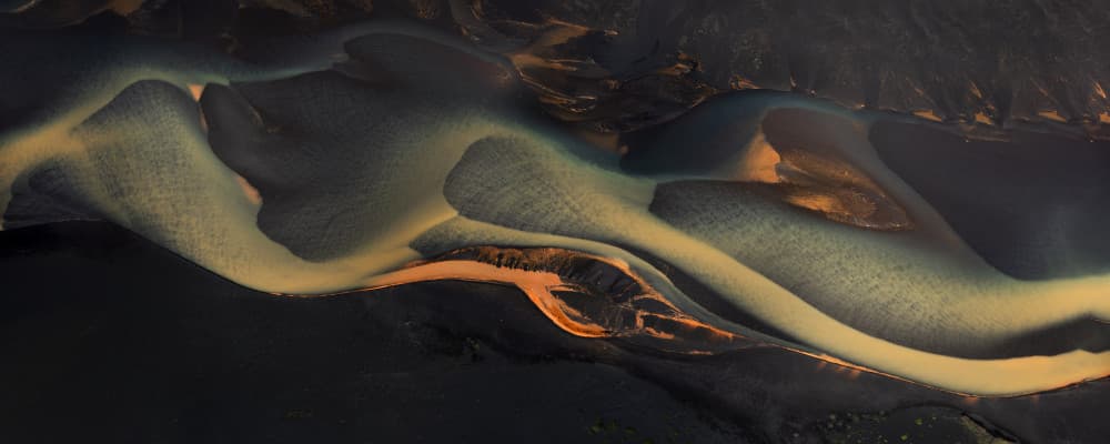 Glacial River Delta by John Fan — canvas wall art